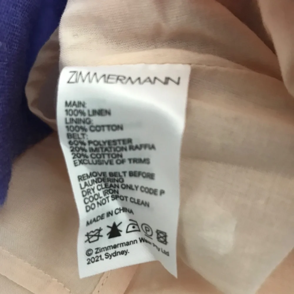 NWT  zimmermann tripuca tie sleeve linen dress - Picture 8 of 12